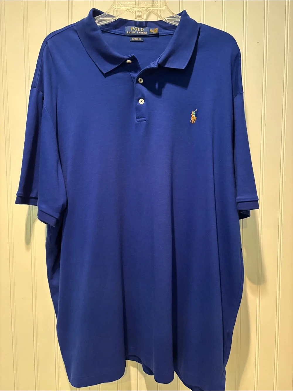 Polo by Ralph Lauren Men’s Royal Blue Polo Shirt with Embroidered Pony Sz XXL